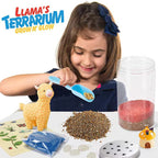 Kids DIY Glow Terrarium Kit – Indoor Plant Growing & Gardening Set with Llama Figurine, LED Light & Educational STEM Activity
