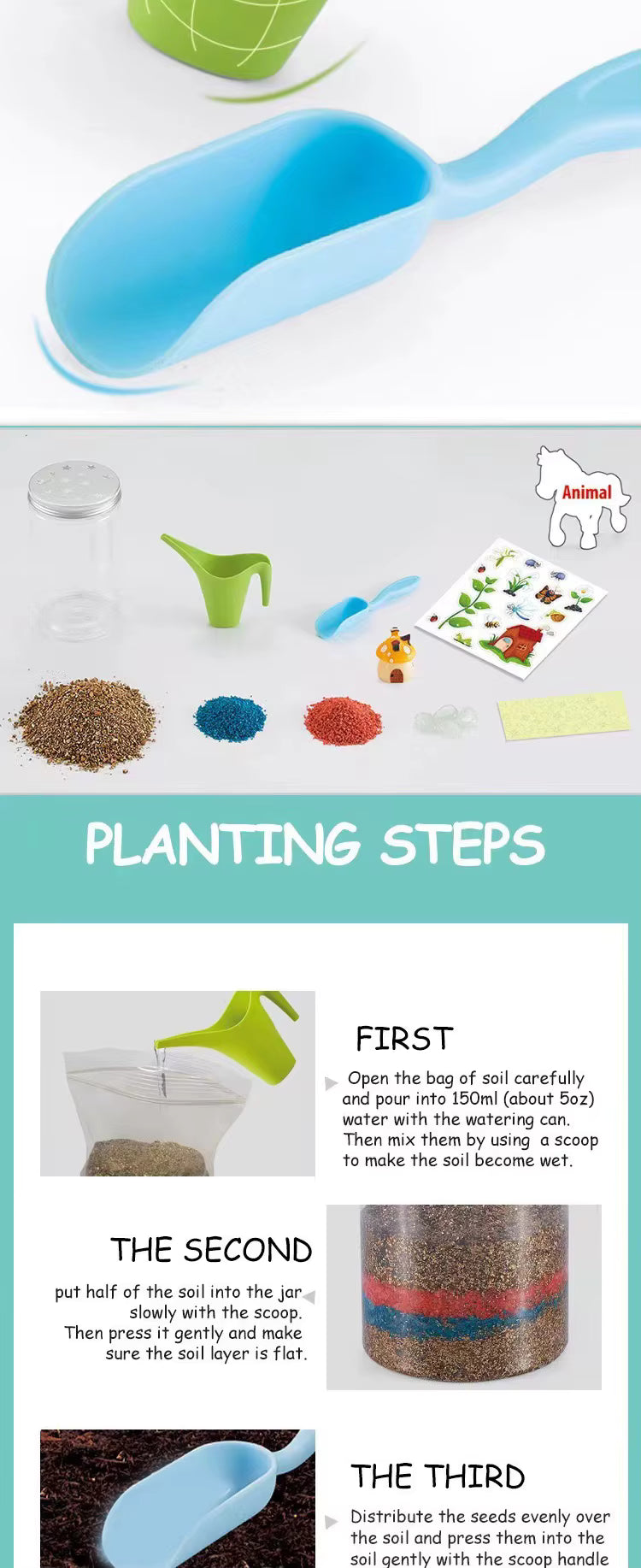 Kids DIY Glow Terrarium Kit – Indoor Plant Growing & Gardening Set with Llama Figurine, LED Light & Educational STEM Activity