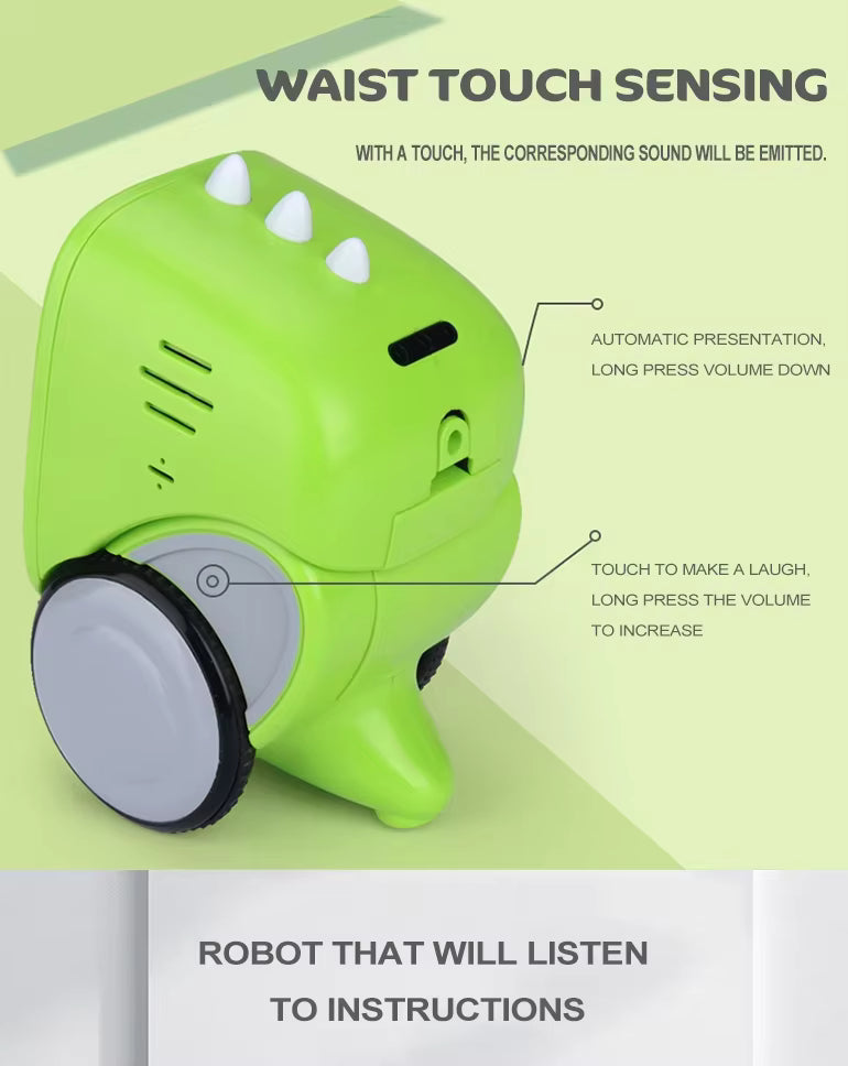 Yellow AI Smart Robot Toy for Kids – Voice Control, Touch & Gesture Interactive Educational STEM Learning Robot with Storytelling & Remote Programming