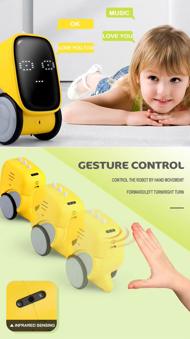 Blue AI Smart Robot Toy for Kids – Voice Control, Touch & Gesture Interactive Educational STEM Learning Robot with Storytelling & Remote Programming (Copy)